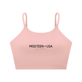 Miss Teen USA Spaghetti Strap Yoga Sports Bra