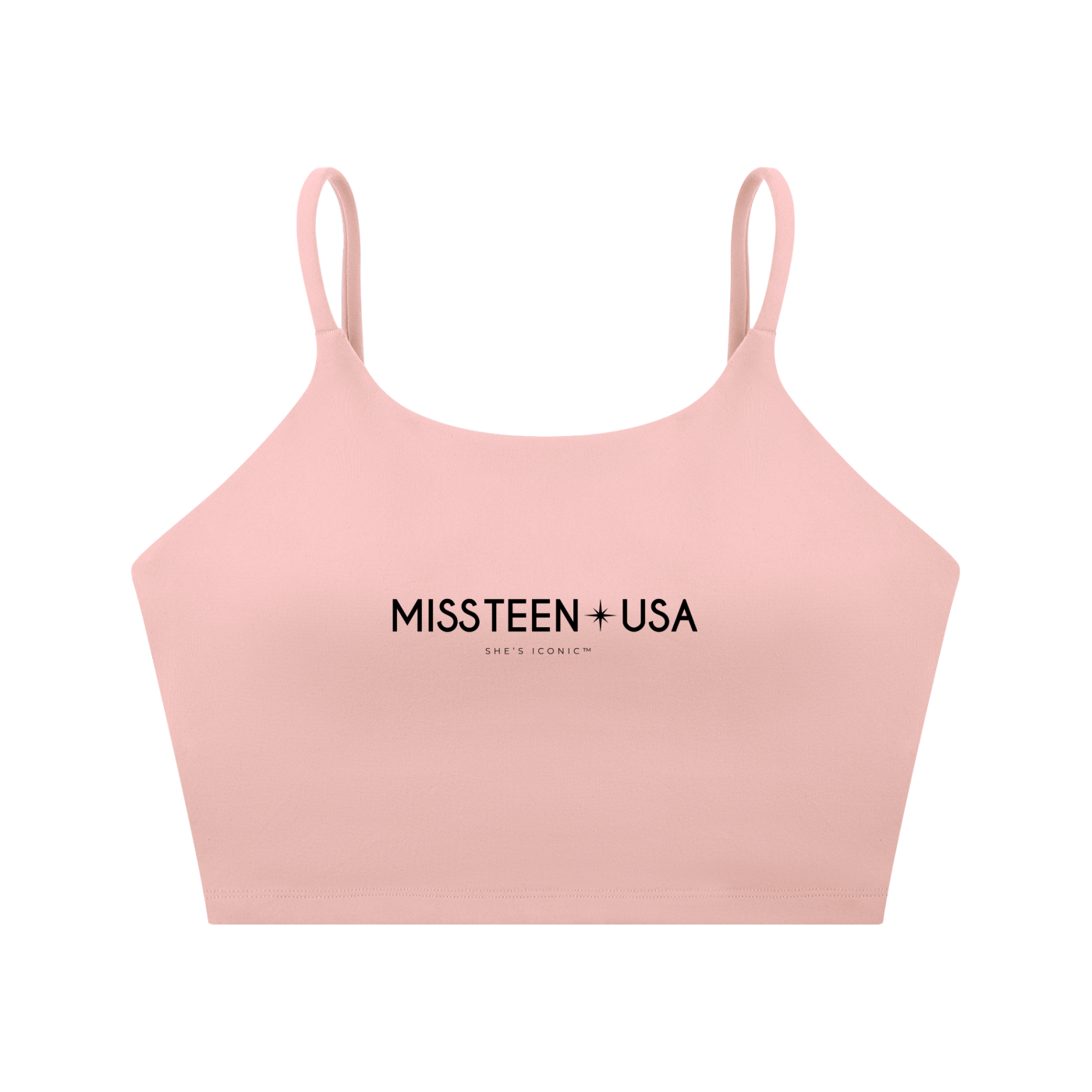 Miss Teen USA Spaghetti Strap Yoga Sports Bra