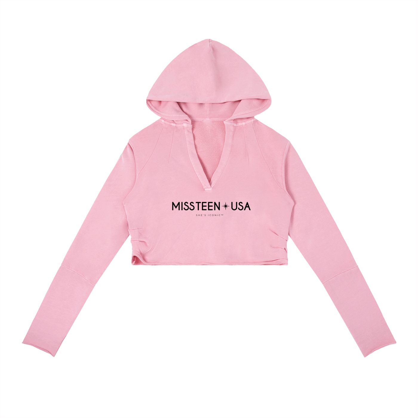 Miss Teen USA Vintage Washed Raw Edge Hoodie