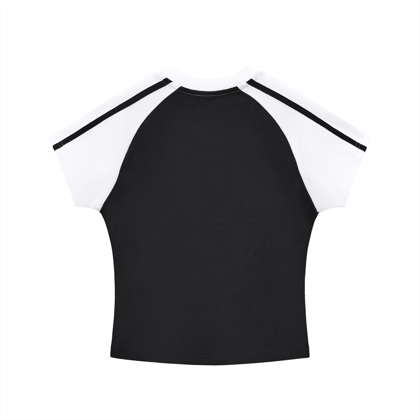 Miss Teen USA Contrast Stripes Bodycon Raglan  Sleeve T-Shirt