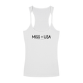 Miss USA Slim Fit Ribbed Racerback Tank Top