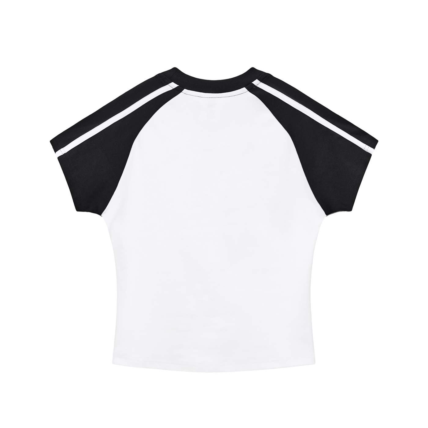 Miss USA Contrast Stripes Bodycon Raglan  Sleeve T-Shirt